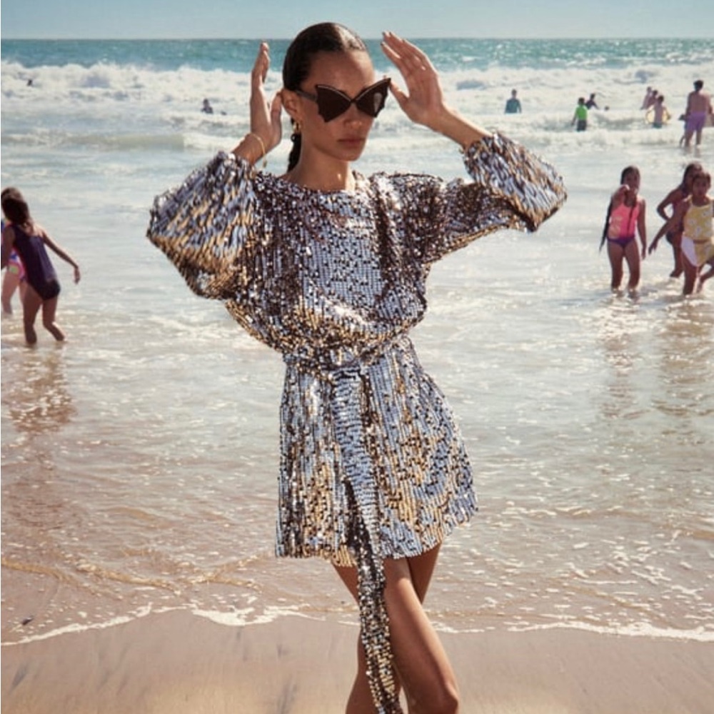 Zara sequin mini dress